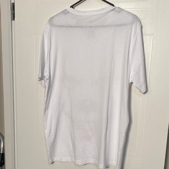 Men's White T-Shirt with Red Graphic Design - Picture 5 of 5